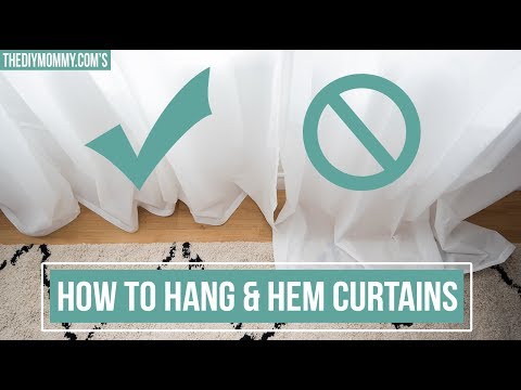 How to Hang & Hem Curtains Without Sewing | The DIY Mommy