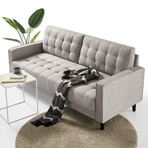 ZINUS Benton Sofa Couch / Grid Tufted Cushions / Easy, Tool-Free Assembly, Soft Grey